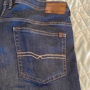 Straight Stretch Classic Blue Denim Jeans 40  x 32 Jackson